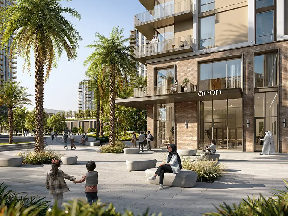 Aeon — the residents' entrance, render (Emaar)