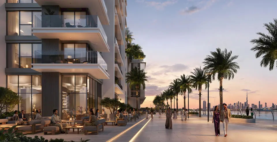 Creek Bay — the palm-lined promenade, render (Emaar)