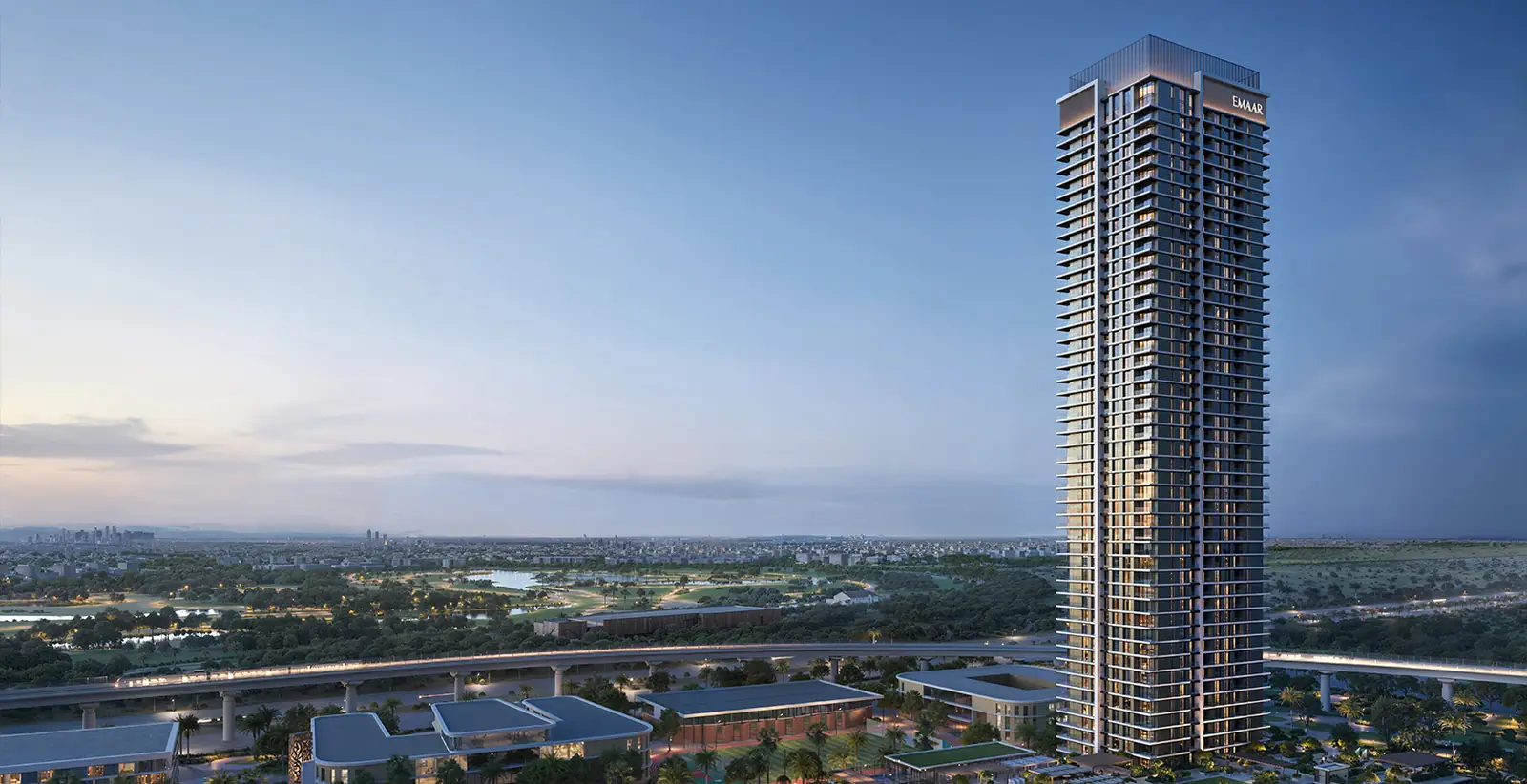 Lyvia by Palace — the tower rising over Green Gate, render (Emaar)