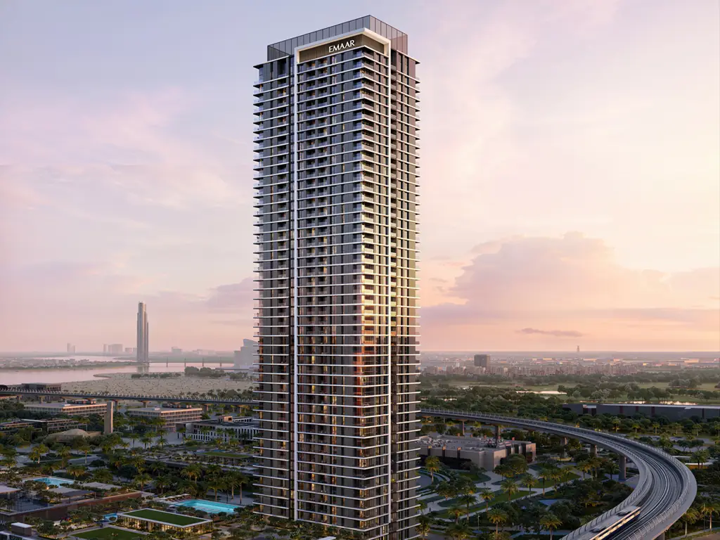 Montiva by Vida — the tower at sunset, render (Emaar)