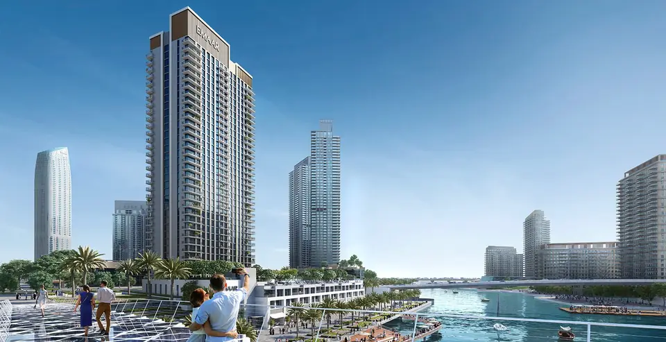 Palace Residences North — the towers on the Creek Island waterfront, render (Emaar)