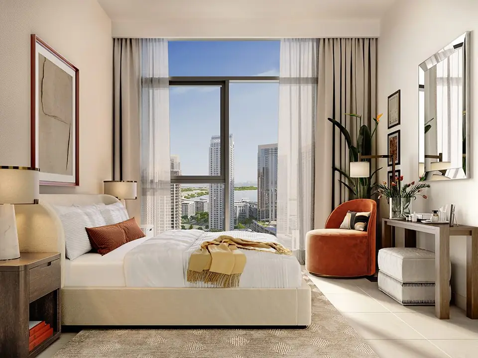 Palace Residences North — bedroom, render (Emaar)