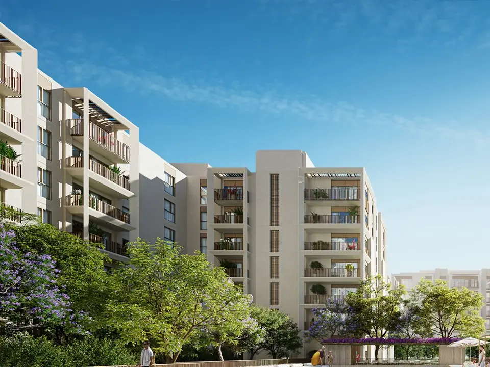 Savanna — the building facade and gardens, render (Emaar)