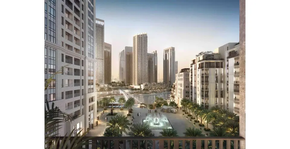 Surf — the towers and low-rise homes around the park, render (Emaar)